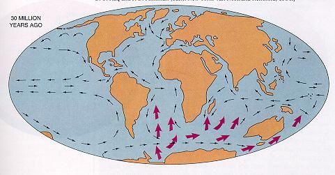For mer enn 4 millioner år siden, var det åpning mellom sør og nord Amerika. En del av Golfstrømmen strømte da over til Stillehavet.